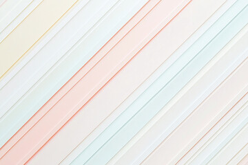Obraz premium Minimalist pattern of parallel diagonal lines in soft pastel tones on a white background creates a calming atmosphere