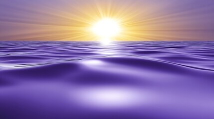 Purple Ocean Sunset Peaceful Tranquil Scene