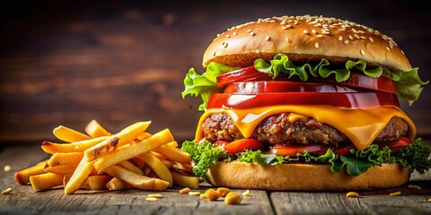 High-Calorie Fast Food Poster: Unhealthy Eating Habits & Consequences