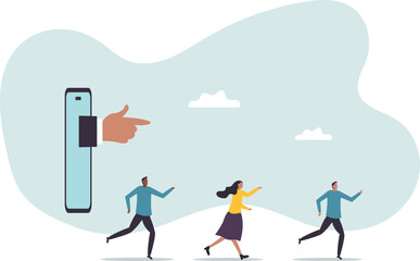 Thought leadership, influencer or key opinion leader,business concept.flat character.