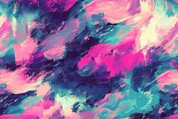 Vibrant abstract digital glitch textures in pink, cyan, and purple for modern artistic expressions