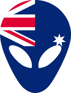 Astralia face mask flag icon
