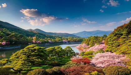 Obraz premium lake and mountains