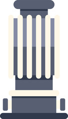 This illustration showcases an ancient greek column, highlighting its architectural details and cultural significance