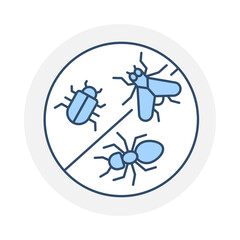 Pest Control icon. No Bug  Representing Pest Control and Extermination
