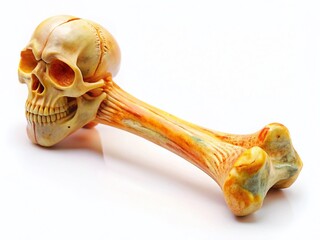 Naklejka premium Isolated Human Bone on White Background - High-Resolution Stock Photo
