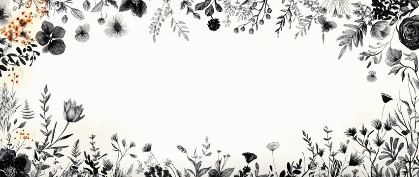 A whimsical black history month doodle border perfect for creative invitations or educational materials, featuring ample space for personalized messages.