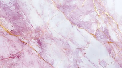 Marble texture, white background with pink and purple veins, golden lines