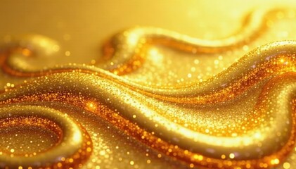 Abstract liquid gold swirls, shimmering sheen, ombre, rich, texture