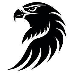Black and White Eagle Vector Logo and Icon