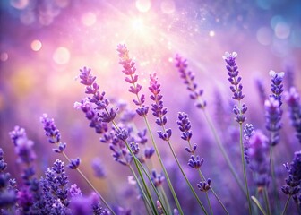 Lavender Flat Lay: Purple Floral Double Exposure Design with Copyspace