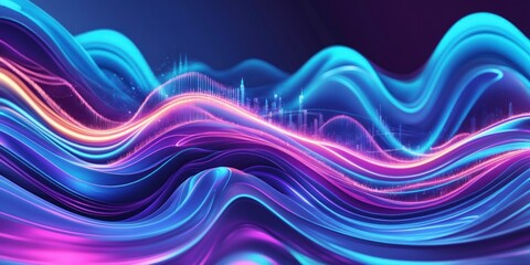 abstract background featuring a mesmerizing blend of bright blues and rich purples.