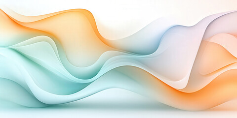 Flowing curves in mint, peach, and lilac create an abstract waves background that blends modern design with organic shapes and soothing colors