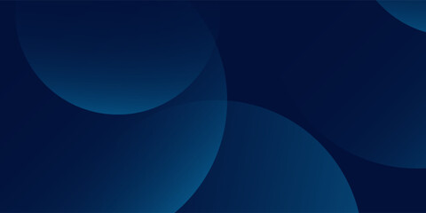 Dark blue abstract background with shiny geometric shapes graphics. Modern blue gradient circle. Suitable for covers, posters, brochures, presentations, vectors