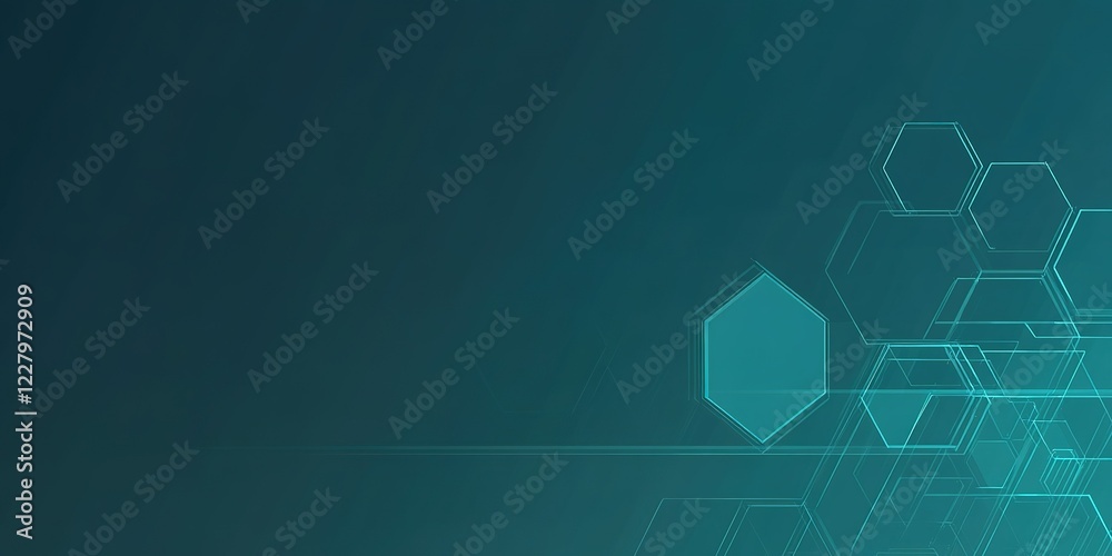 Poster abstract geometric pattern featuring hexagons in a gradient background showcasing modern design elem