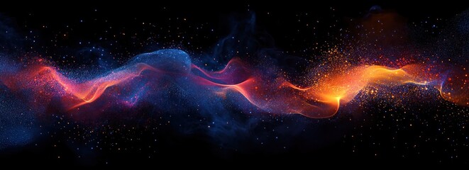 Fototapeta premium Cosmic Nebula: A Dance of Celestial Fire and Ice