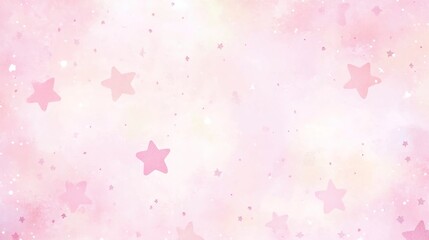Light pink background, cute pastel watercolor style
