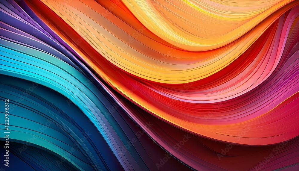 Wall mural a close up of a colorful abstract background with a curved design