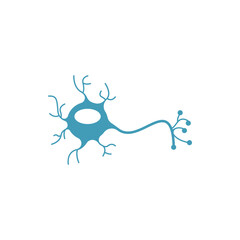 Neuron logo design template flat vector