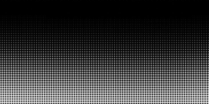 Wide format and rectangular,rectangle horizontal,linear halftone  pattern,texture.Circles,dots,screen-tone illustration