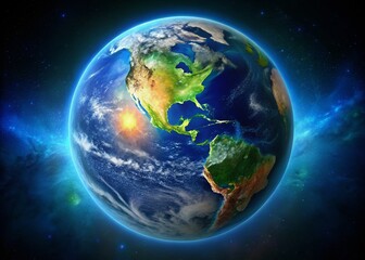 Low Light Earth Zoom: Mysterious Central Circle - Stock Photo
