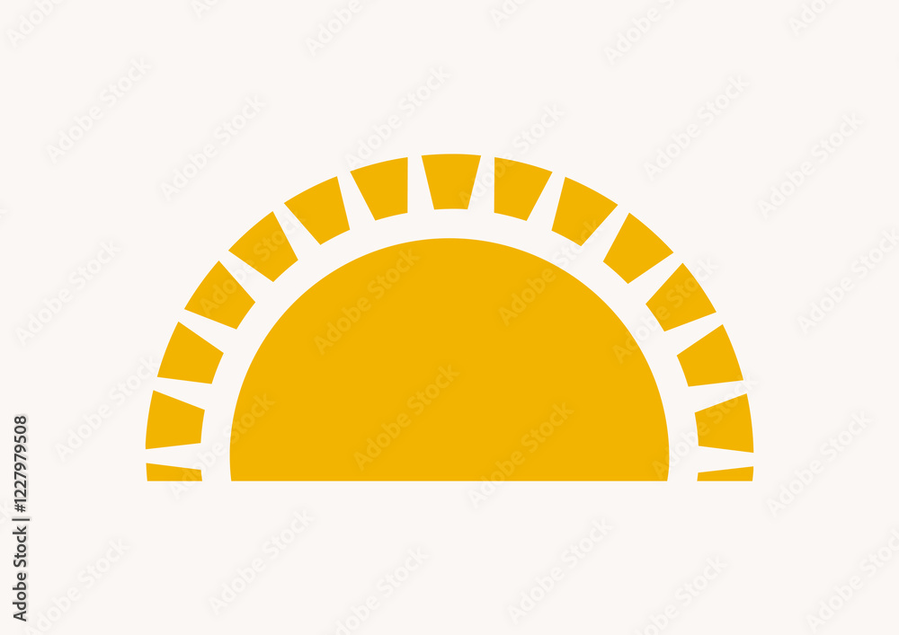 Wall mural sunset sun icon. vector illustration.