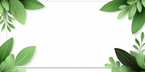 Naklejka premium Gradient floral border background with soft green and pink edges creating a fresh and clean aesthetic for various design projects