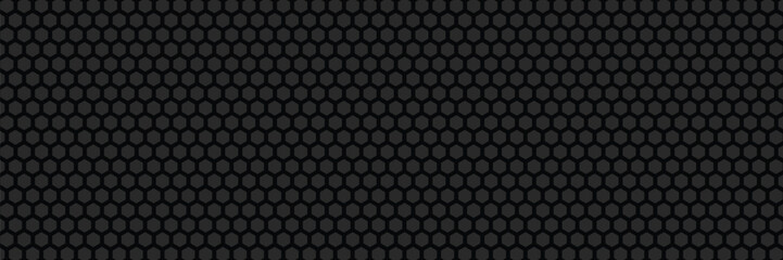 Seamless black hexagon mesh pattern. vector illustration