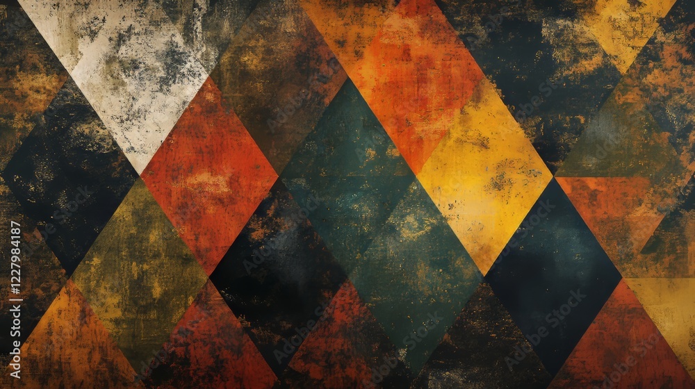 Poster abstract geometric background with color triangles. design element