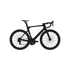 Fototapeta premium High-performance racing bicycle silhouette vector art illustration