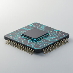 close up of computer circuit board