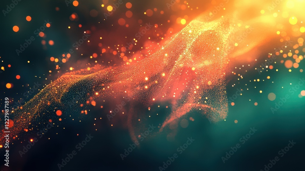 Wall mural a colorful, swirling pattern of dots and lines that creates a sense of movement