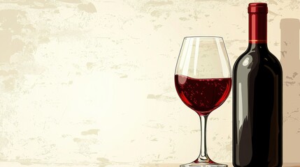 National Drink Wine Day, elegant wine glass and bottle, festive celebration,