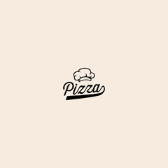Pizza logo icon flat vector design. 