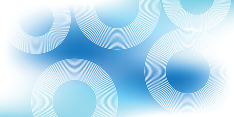 Gradient abstract background with circular line patterns. Vector illustration.
