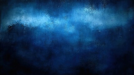 Fototapeta premium Dark blue background, dark, mysterious, atmospheric, painted in a painterly style with a textured, smudged, and grungy appearance