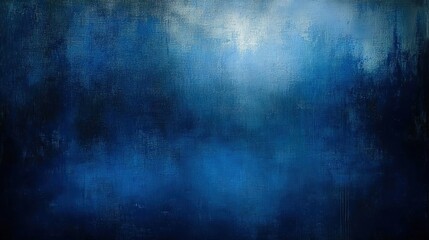 Obraz premium Dark blue background, dark, mysterious, atmospheric, painted in a painterly style with a textured, smudged, and grungy appearance