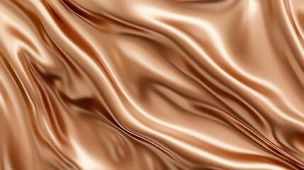 Fototapeta premium Smooth Golden Silk Fabric Draped Softly Elegant Waves