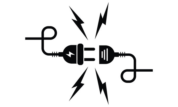 recommend clip art: Electric power plug silhouette set. Power plug icon. Electricity wire cord sign vector. Electrical power plug icon design for your web site design, logo, app, UI/ UX design. Vector illustration.