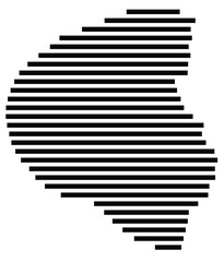 Symbol Map of the region Taranaki Region (New Zealand) showing the territory with just a few black horizontal lines