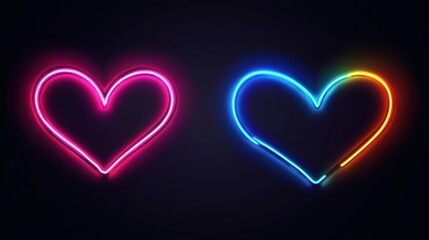 Collection of various heart shape for Valentine’s Day greeting card design.