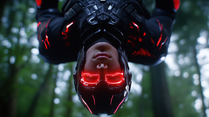 icarus 3d humanoid levitate upside down centered 