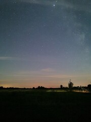 sunset over the field