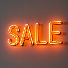 sale on yellow background