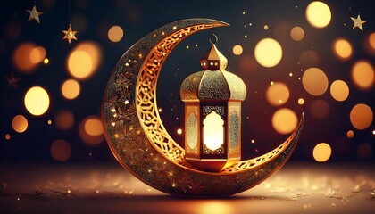 Elegant Ramadan Kareem Collection: Crescent Moons, Lanterns, and Islamic Calligraphy