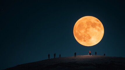 Celestial Minimalism Stargazers on a Moonlit Hill - Outdoor Adventure and Experiential Learning Event for Enthusiasts and Families with Professional Gear