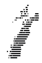 Fototapeta premium Symbol Map of the region Nordland (Norway) showing the territory with just a few black horizontal lines
