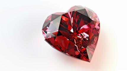 Fototapeta premium red heart on a white background