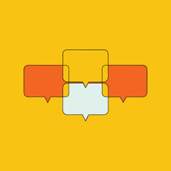 Group Chat Icon Vector Illustration Design for Communication and Social Networking