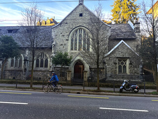 Beautiful architecture on a sunny winter day.